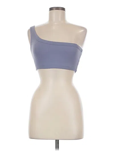 Pre-owned Vitality Tube Top Blue Strapless Neckline Tops
