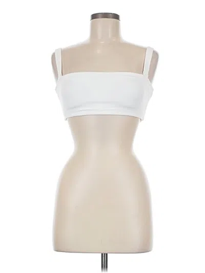 Pre-owned Vitality Tube Top White Strapless Neckline Tops