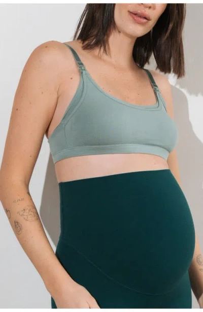 Vitality Vital Maternity Scoop Bralette In Green