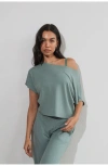 Vitality Vital Off Shoulder Tee In Green