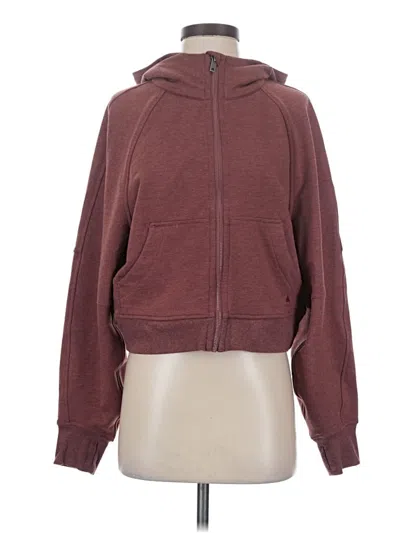 Pre-owned Vitality Zip Up Hoodie In Burgundy