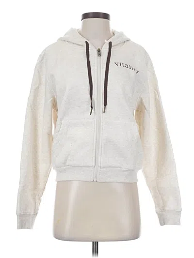 Pre-owned Vitality Zip Up Hoodie In Silver