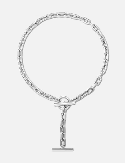 Vitaly Deadbolt Necklace In Gray