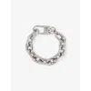 Vitaly Mens Silver Combust Stainless Steel Bracelet