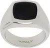 Vitaly Silver & Black Vaurus Ring In Silver