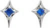 Vitaly Silver & Blue Volt Earrings In Silver