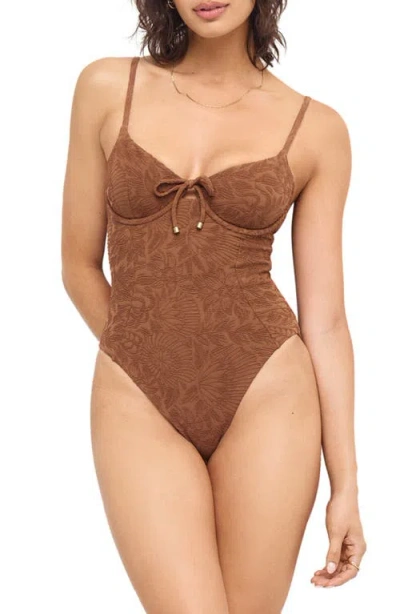 Vitamin A ® Ada Metallic Underwire One-piece Swimsuit In Brown