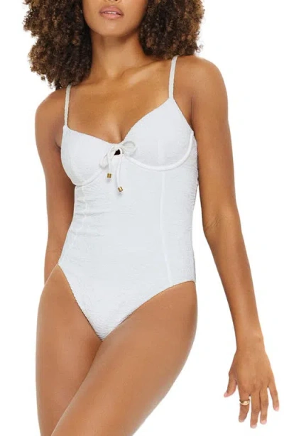 Vitamin A ® Ada Metallic Underwire One-piece Swimsuit In White