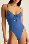 Vitamin A ® Ada Underwire Rib One-piece Swimsuit In Chambray