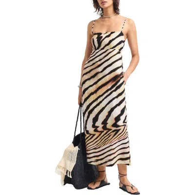 Vitamin A ® Arden Printed Linen Cover-up Sundress In Multi