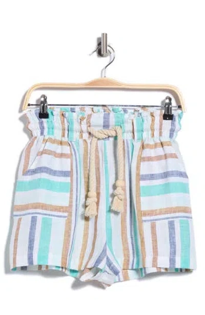 Vitamin A ® Avery Linen Cover-up Shorts In Multi