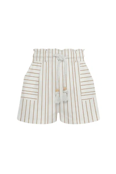 Vitamin A Avery Short Tan In White