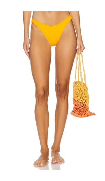 Vitamin A Cali High Leg Bikini Bottom In Sunflower
