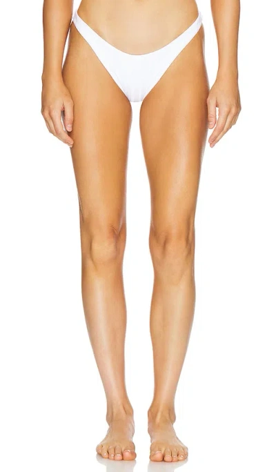 Vitamin A Cali High Leg Bikini Bottom In White