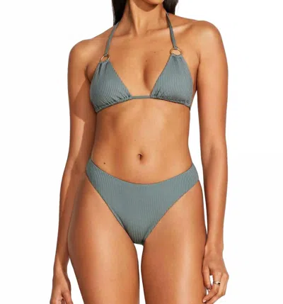 Vitamin A Cali High Leg Full Bottom In Sea Green In Gray