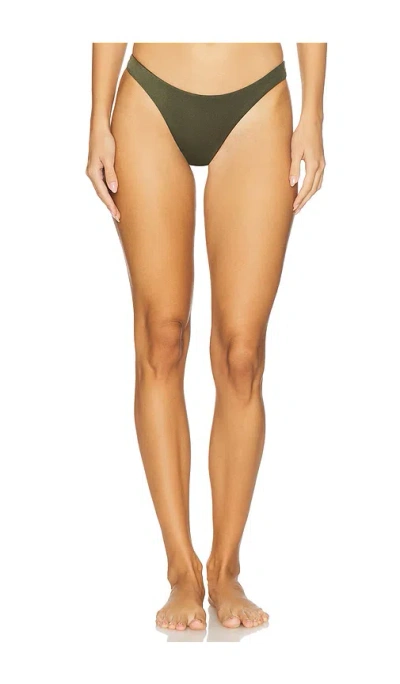 Vitamin A California High Leg Bikini Bottom In Green