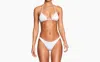 Vitamin A California High Leg Bikini In White In White