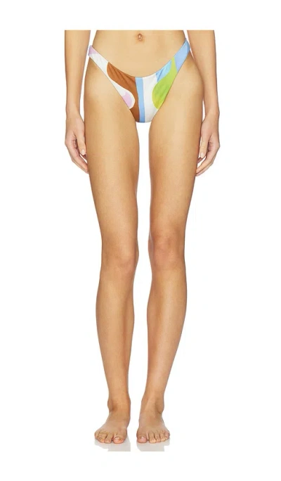 Vitamin A California Side Tie Bikini Bottom In Multi