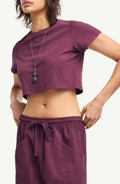 Vitamin A ® Coast Cotton Crop T-shirt In Purple