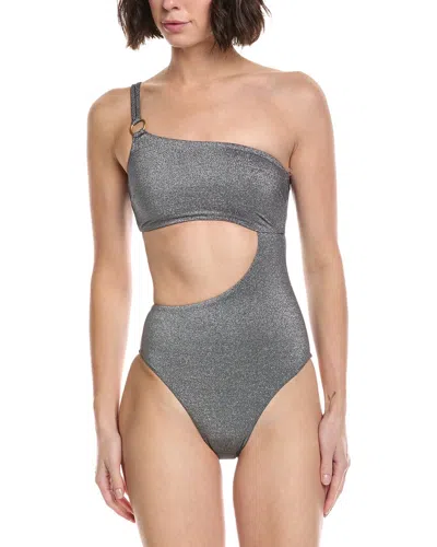 Vitamin A Cosmo One-shoulder One-piece In Silver