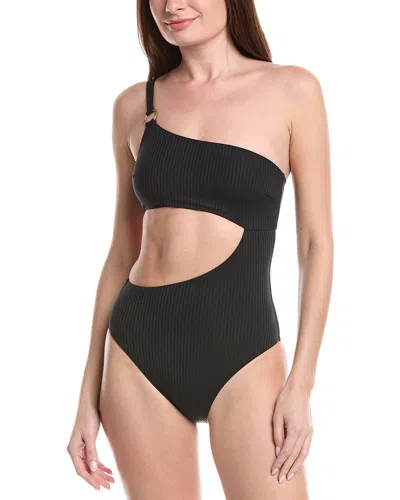 Vitamin A Cosmo One-shoulder One-piece In Black