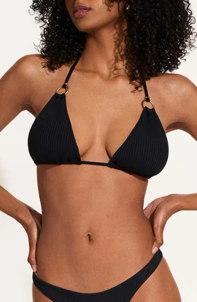 Vitamin A ® Cosmo Rib Bikini Top In Black