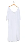 Vitamin A ® Costa Organic Cotton Cover-up Caftan In White