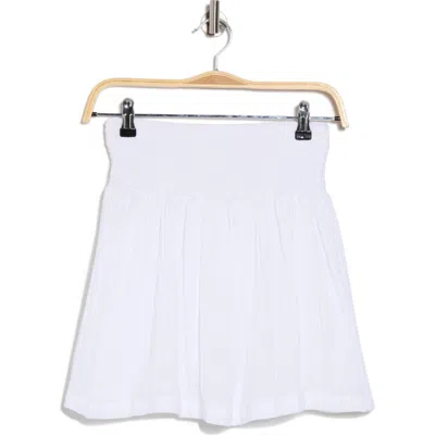 Vitamin A ® Costa Organic Cotton Smocked Cover-up Miniskirt In White