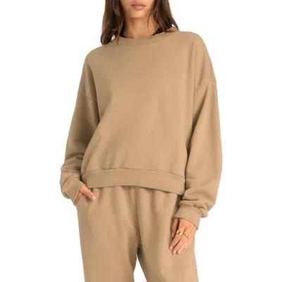 Vitamin A ® Dawn Classic Cotton Sweatshirt In Brown