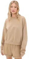 Vitamin A Dawn Classic Crewneck Sweatshirt Latte In Latte