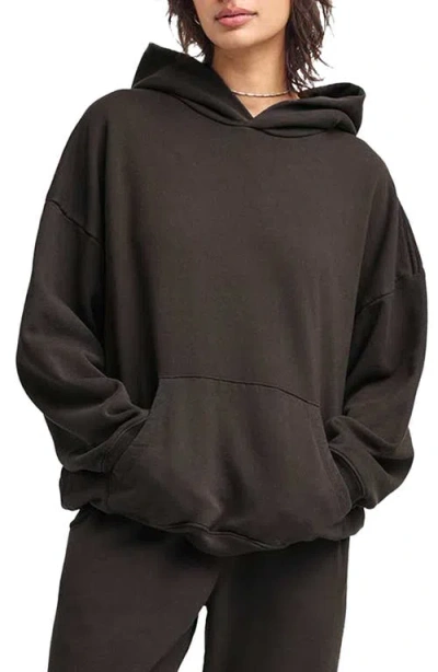 Vitamin A ® Dawn Oversize Cotton Hoodie In Black