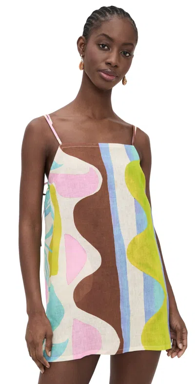 Vitamin A Delia Dress Coast Colourblock In Multi