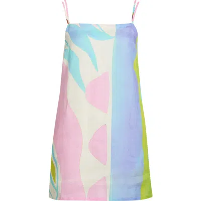 Vitamin A ® Delia Linen Cover-up Shift Dress In Multi