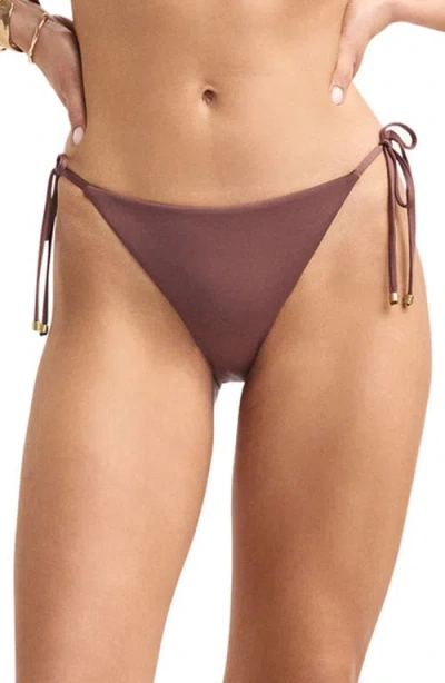 Vitamin A ® Elle Side Tie Bikini Bottoms In Brown