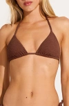 Vitamin A ® Elle Textured Side Tie Bikini Bottoms In Bic