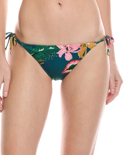 Vitamin A Elle Tie Side Bikini Bottom In Animal Print