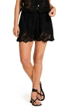 Vitamin A ® Flora Broderie Anglaise Cover-up Shorts In Black
