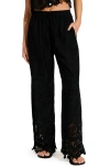 Vitamin A ® Floral Broderie Anglaise Cover-up Pants In Black