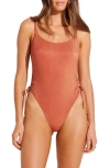 VITAMIN A GEMMA CINCHED TIE ONE-PIECE SWIMSUIT