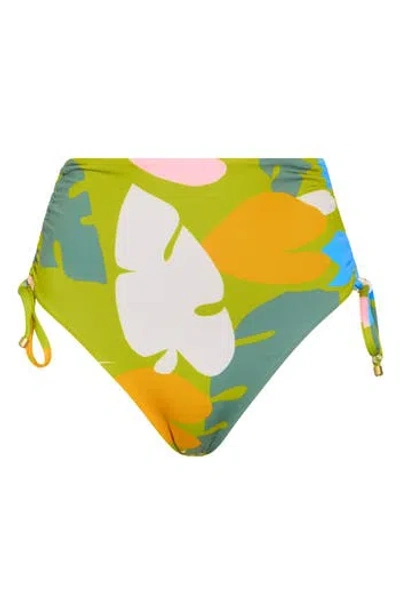 Vitamin A ® Gemma Ruched High Waist Bikini Bottoms In Matisse