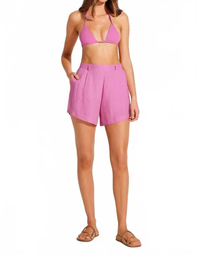 Vitamin A Getaway Pull-on Short In Bubblegum In Pink
