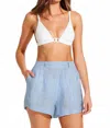 Vitamin A Getaway Pull-on Short In Summer Stripe In Multi