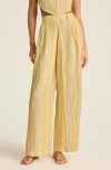 Vitamin A ® Getaway Stripe Linen Cover-up Pants In Sunny Skies