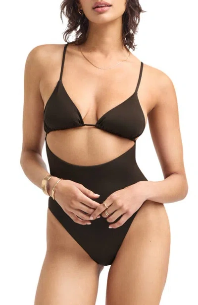 Vitamin A ® Gia Cutout One-piece Swimsuit In Black