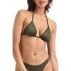 Vitamin A ® Gia Triangle Bikini Top In Green