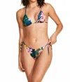 Vitamin A Elle Tie Side Bikini Bottom In Painted Jungle In Multi
