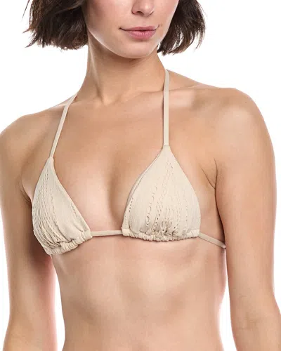 Vitamin A Gia Triangle Bikini Top In Neutral