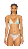 Vitamin A Gia Triangle Bikini Top In Retro Jungle