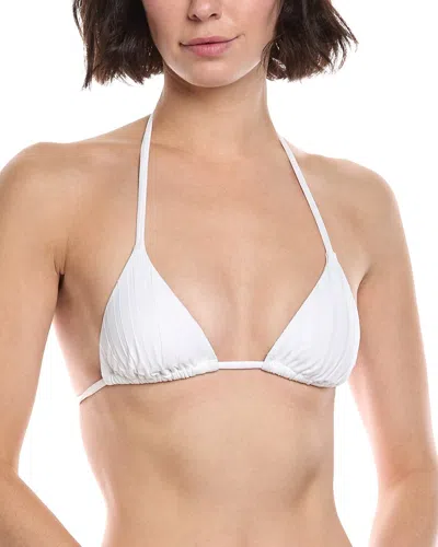 Vitamin A Gia Triangle Bikini Top In White