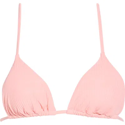 Vitamin A ® Gia Tropical Floral Print Triangle Bikini Top In Pink
